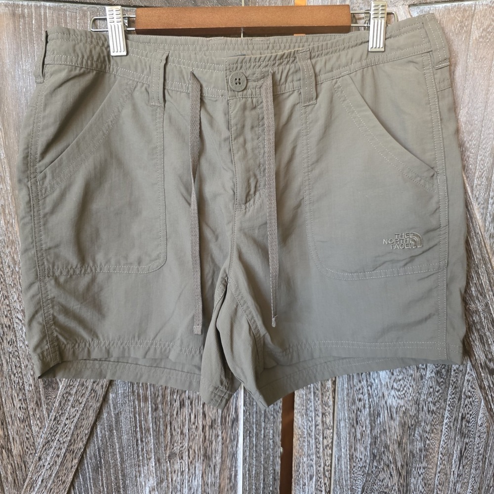 The North Face Shorts Women's Size 12 Brown Performance Hiking Outdoor 5" Inseam